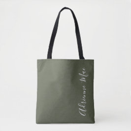 Einfach Personalisiertes Olive Green Tasche
