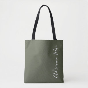 Einfach Personalisiertes Olive Green Tasche
