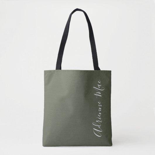 Einfach Personalisiertes Olive Green Tasche (Vorderseite)