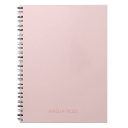 Einfach Personalisiertes Quarz Rosa auf Rosa Notizblock