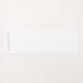 Einfach Personalisiertes Quarz Rosa auf Rosa Yogamatte (Rückseite (Horizontal))