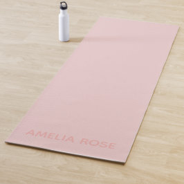 Einfach Personalisiertes Quarz Rosa auf Rosa Yogamatte