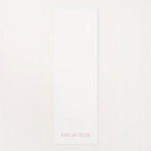 Einfach Personalisiertes Soft Pink in Weiß Yogamatte (Vorderseite)