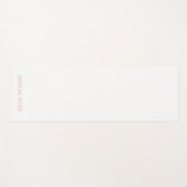 Einfach Personalisiertes Soft Pink in Weiß Yogamatte (Vorderseite (Horizontal))