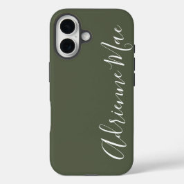 Einfach Personalisiertes Tarngrün Case-Mate iPhone 16 Hülle