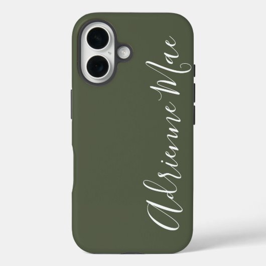 Einfach Personalisiertes Tarngrün Case-Mate iPhone Hülle (Rückseite)