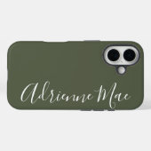 Einfach Personalisiertes Tarngrün Case-Mate iPhone Hülle (Rückseite (Horizontal))