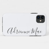 Einfach Personalisiertes Weiß und Holzkohle Case-Mate iPhone Hülle (Rückseite (Horizontal))