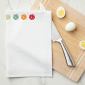 Einfach Personalisiertes weißes Orangenhandtuch Geschirrtuch (Viertel Falte)