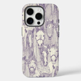 einfach Pferde violette Perle iPhone 16 Pro Hülle