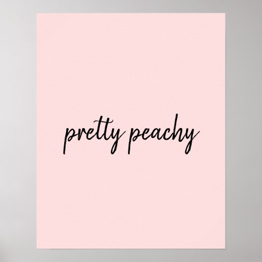 Einfach Pfirsich Moderner Minimalistischer Süßer S Poster (Vorne)