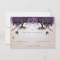 Einfach Pfirsich Purpur Vintage Herz Blatt Baum RS
