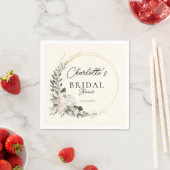 Einfach, Pfirsiche, Eukalyptus, Brautparty Serviette (Beispiel)