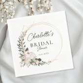 Einfach, Pfirsiche, Eukalyptus, Brautparty Serviette