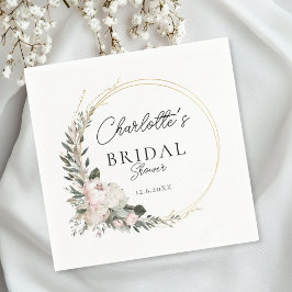 Einfach, Pfirsiche, Eukalyptus, Brautparty Serviette