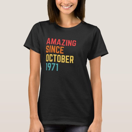 Einfach Phantastisch seit Oktober 1971 Funny 49. G T-Shirt (Vorderseite)