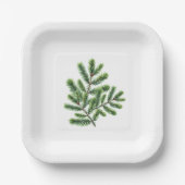 Einfach Pine Greenery Pappteller (Vorderseite)