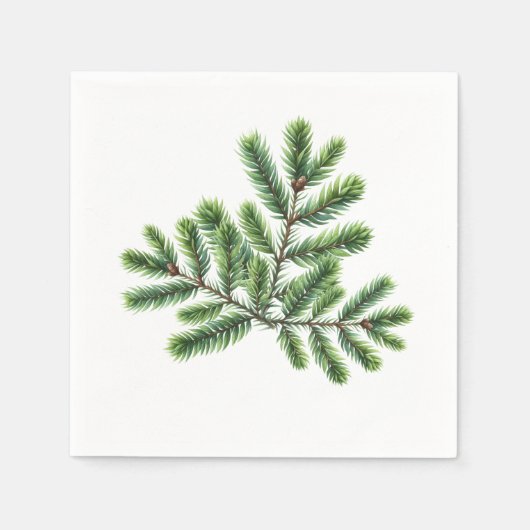 Einfach Pine Greenery Serviette (Vorderseite)