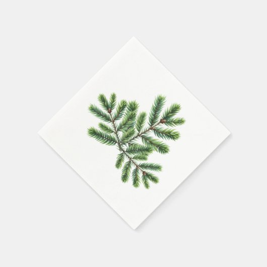 Einfach Pine Greenery Serviette (Ecke)