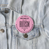 Einfach Pink Ich habe Autismus-Bewusstsein ASD Spe Button (Beispiel)