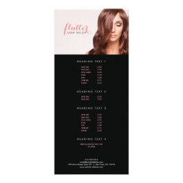 Einfach Pink Lash Salon Foto Rack Card Werbekarte