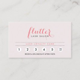 Einfach Pink Lash Salon Loyalty Punch Card Treuekarte