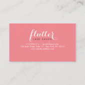 Einfach Pink Lash Salon Loyalty Punch Card Treuekarte (Rückseite)