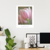 Einfach Pink Tulip Poster (Heimbüro)