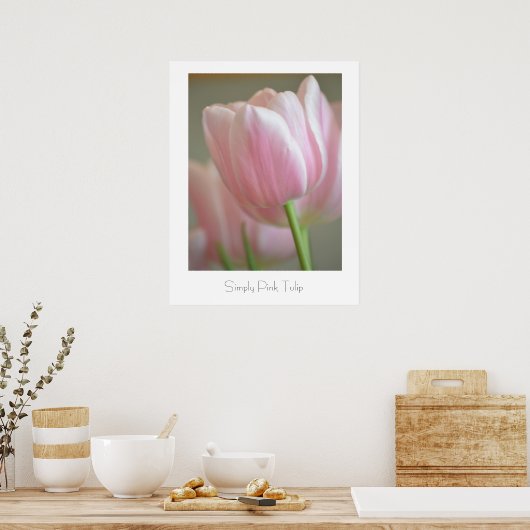 Einfach Pink Tulip Poster (Küche)
