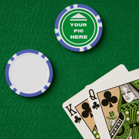 EINFACH! Poker Chips - Blau - kundenspezifisch (Pokertisch (doppelt))