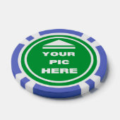 EINFACH! Poker Chips - Blau - kundenspezifisch (Einzeln)