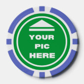 EINFACH! Poker Chips - Blau - kundenspezifisch (Vorderseite)