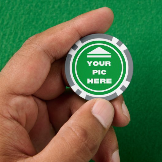 EINFACH! Poker Chips - Graue - kundenspezifisch (Hand)