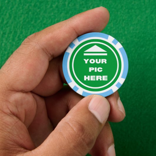 EINFACH! Poker Chips - Light Blue - Custom (Hand)