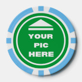 EINFACH! Poker Chips - Light Blue - Custom (Vorderseite)