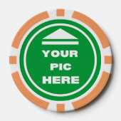 EINFACH! Poker Chips - Orange - kundenspezifisch (Vorderseite)