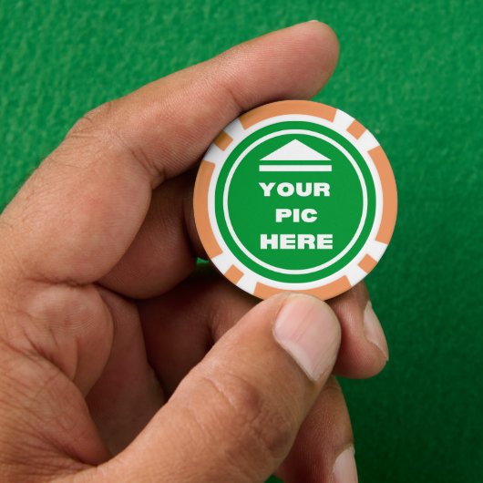 EINFACH! Poker Chips - Orange - kundenspezifisch (Hand)