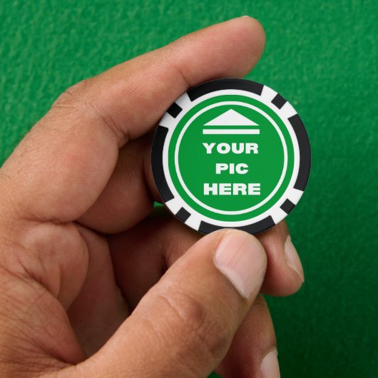 EINFACH! Poker Chips - Schwarz - Benutzerdefiniert (Hand)