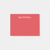 Einfach Poppy solide rot Post-it Klebezettel (Vorderseite)