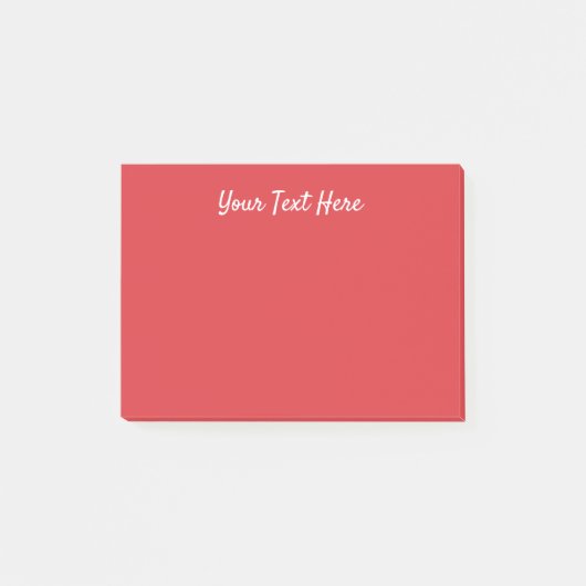 Einfach Poppy solide rot Post-it Klebezettel (Vorderseite)