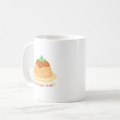 Einfach positive denken Pastativ Cute Spaghetti Kaffeetasse (Vorderseite Links)