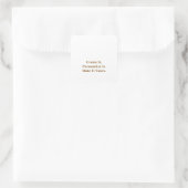 Einfach Professionell Quadratischer Aufkleber (Tasche)