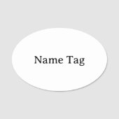 Einfach Profi 3" X 2" Oval Classic  Namensschild (Vorderseite)