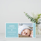 EINFACH PUR | BABY BOY GEBURTSANKÜNDIGUNG ANKÜNDIGUNG (Stehend Vorderseite)