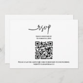 Einfach QR Code RSVP Karte (Vorne/Hinten)