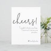 Einfach quaint Open Bar Sign (Stehend Vorderseite)