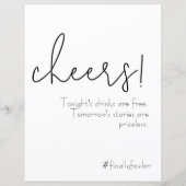 Einfach quaint Open Bar Sign (Vorderseite)