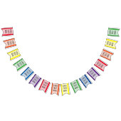Einfach RAINBOW Farben & Text Wimpelkette (Alle)