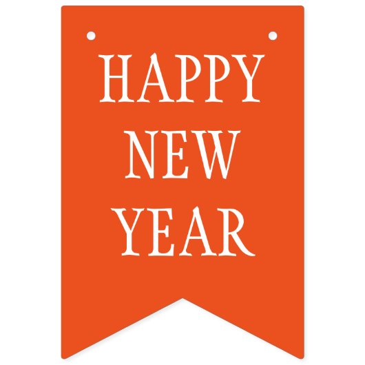 Einfach RAINBOW Farben und Text: GLÜCKLICHES NEUJA Wimpelkette (Zweite Fahne)