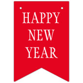 Einfach RAINBOW Farben und Text: GLÜCKLICHES NEUJA Wimpelkette (Erste Fahne)